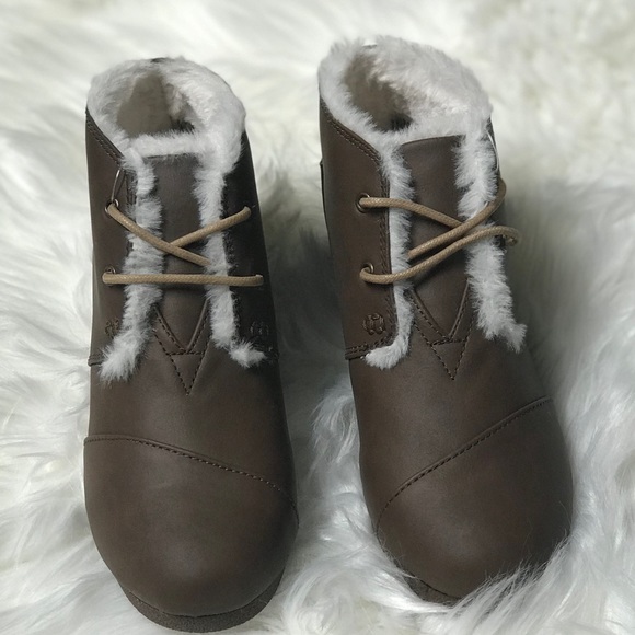 Toms youth wedge booties brown - Picture 3 of 6